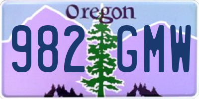 OR license plate 982GMW
