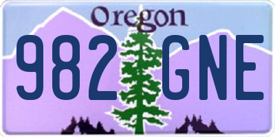 OR license plate 982GNE