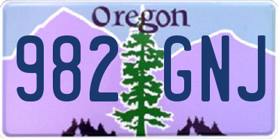 OR license plate 982GNJ
