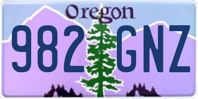 OR license plate 982GNZ