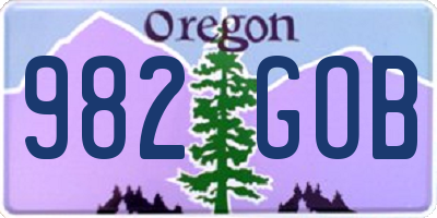 OR license plate 982GOB