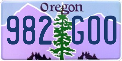 OR license plate 982GOO
