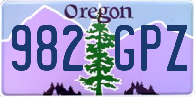 OR license plate 982GPZ