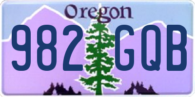 OR license plate 982GQB