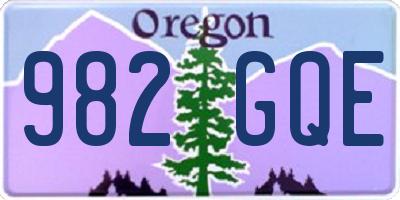 OR license plate 982GQE