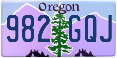 OR license plate 982GQJ