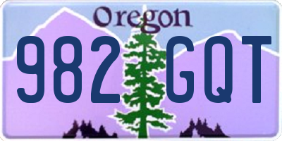 OR license plate 982GQT