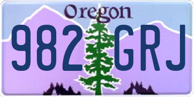 OR license plate 982GRJ