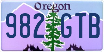 OR license plate 982GTB