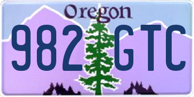 OR license plate 982GTC