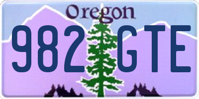 OR license plate 982GTE