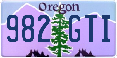 OR license plate 982GTI