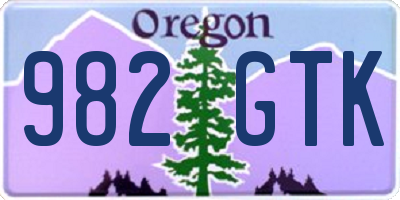 OR license plate 982GTK