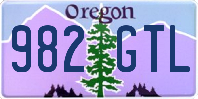 OR license plate 982GTL
