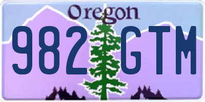 OR license plate 982GTM