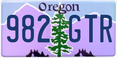 OR license plate 982GTR