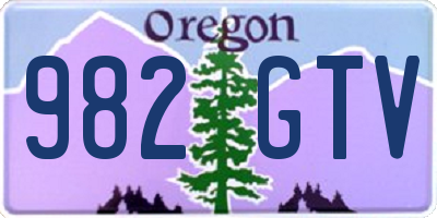 OR license plate 982GTV