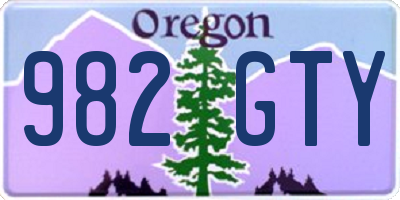 OR license plate 982GTY