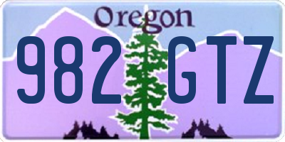 OR license plate 982GTZ