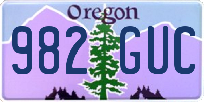 OR license plate 982GUC