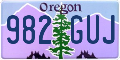 OR license plate 982GUJ
