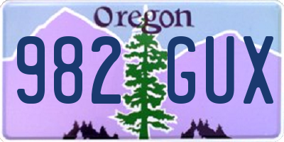 OR license plate 982GUX