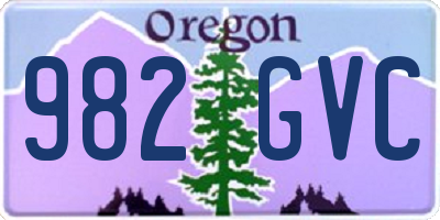OR license plate 982GVC