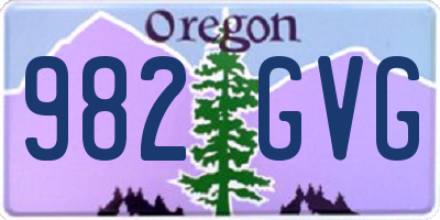 OR license plate 982GVG