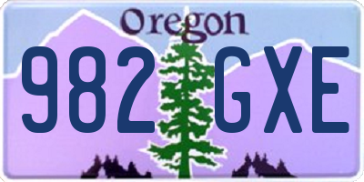 OR license plate 982GXE