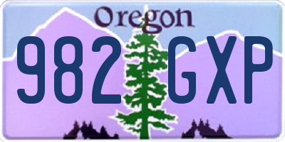 OR license plate 982GXP