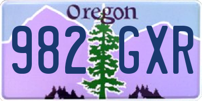 OR license plate 982GXR