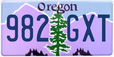 OR license plate 982GXT