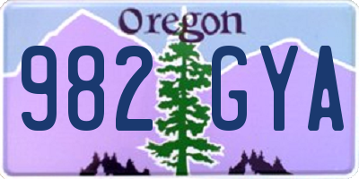 OR license plate 982GYA