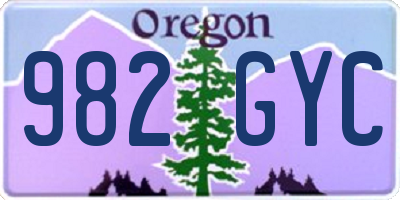 OR license plate 982GYC