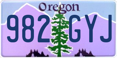 OR license plate 982GYJ
