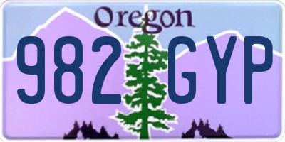 OR license plate 982GYP