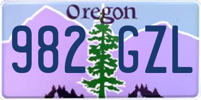 OR license plate 982GZL