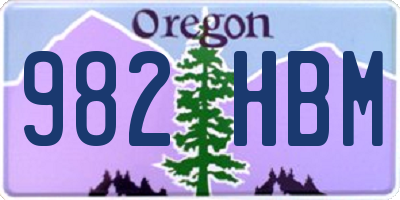 OR license plate 982HBM