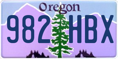 OR license plate 982HBX