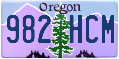 OR license plate 982HCM