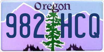 OR license plate 982HCQ