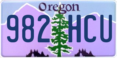 OR license plate 982HCU