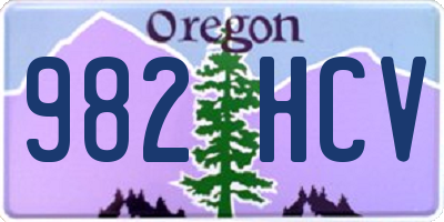 OR license plate 982HCV