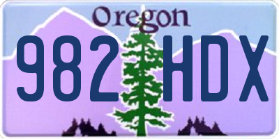 OR license plate 982HDX
