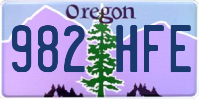 OR license plate 982HFE
