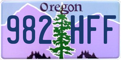 OR license plate 982HFF