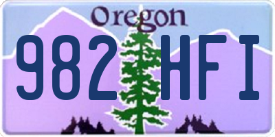 OR license plate 982HFI