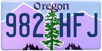 OR license plate 982HFJ