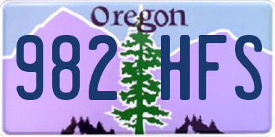 OR license plate 982HFS