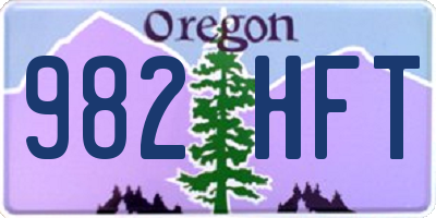 OR license plate 982HFT